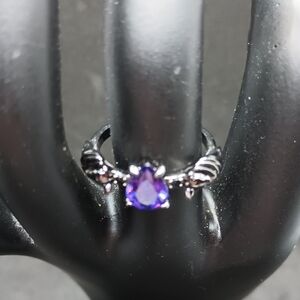 Size 7.25 Gothic Purple Gemstone Ring